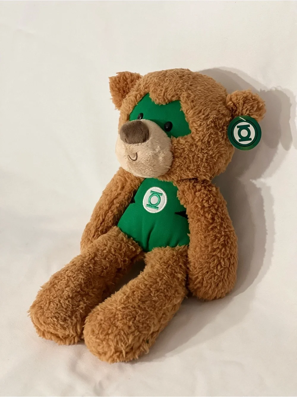 GUND DC Comics Green Lantern Fuzzy Teddy Bear Stuffed Animal Plush, Brown, 14
